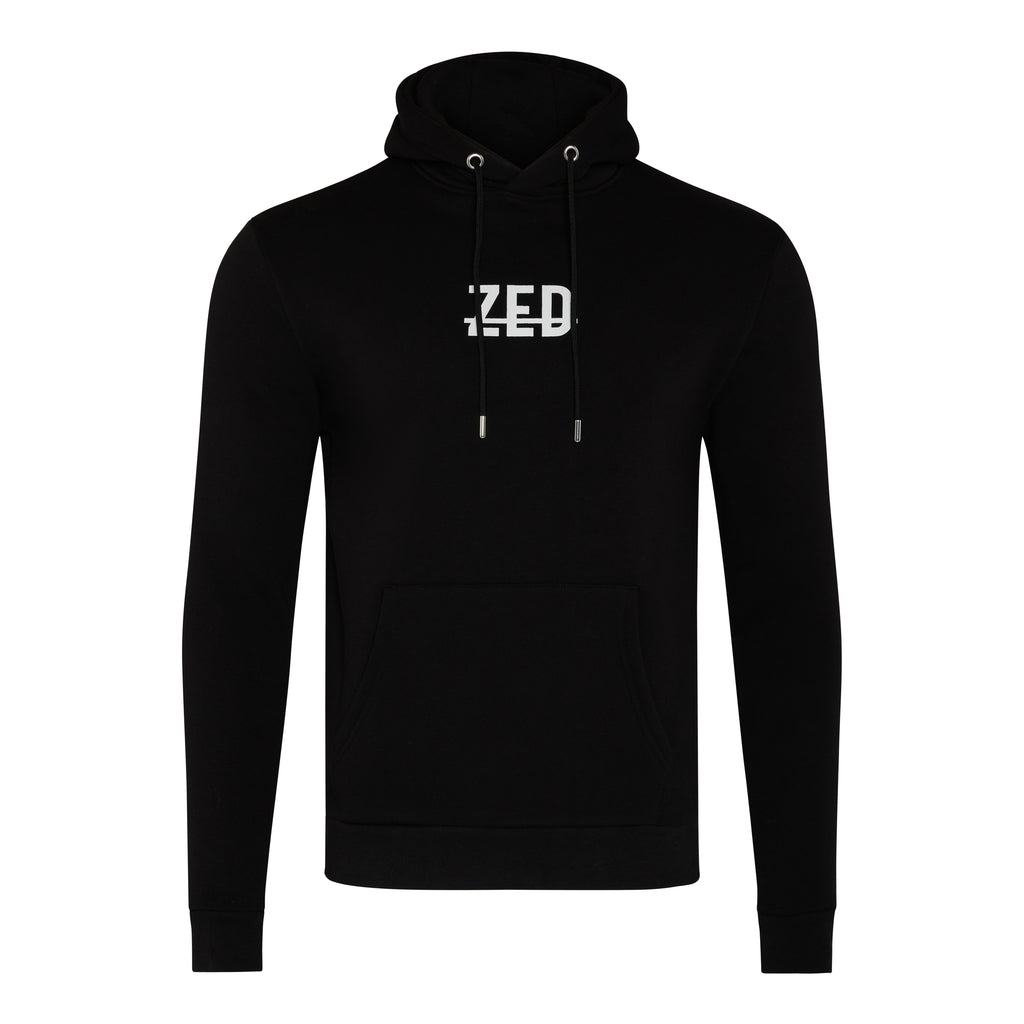 OVERHEAD HOODIE BLACK / WHITE